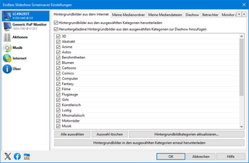 Hintergrundbild-Downloader - Wählen Sie die Kategorien